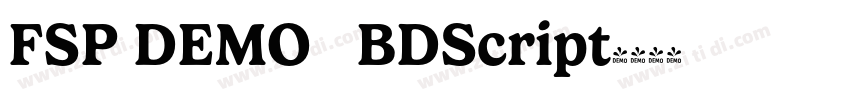 FSP DEMO   BDScript字体转换